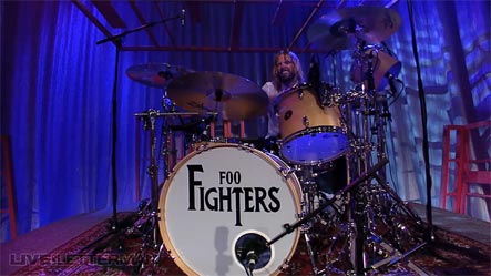 Taylor Hawkins playing Drums